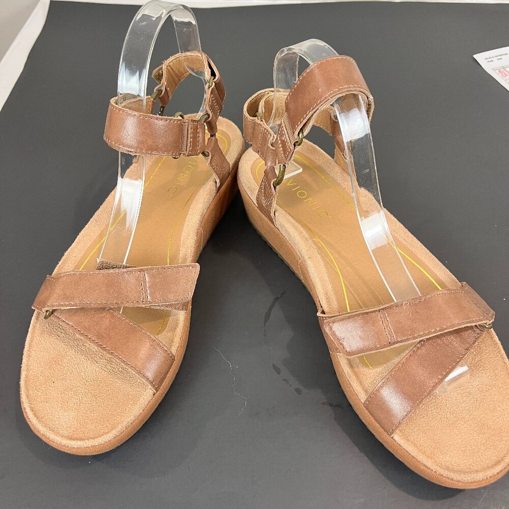 Women's Vionic Adjustable Leather Strap Sandal Si… - image 1